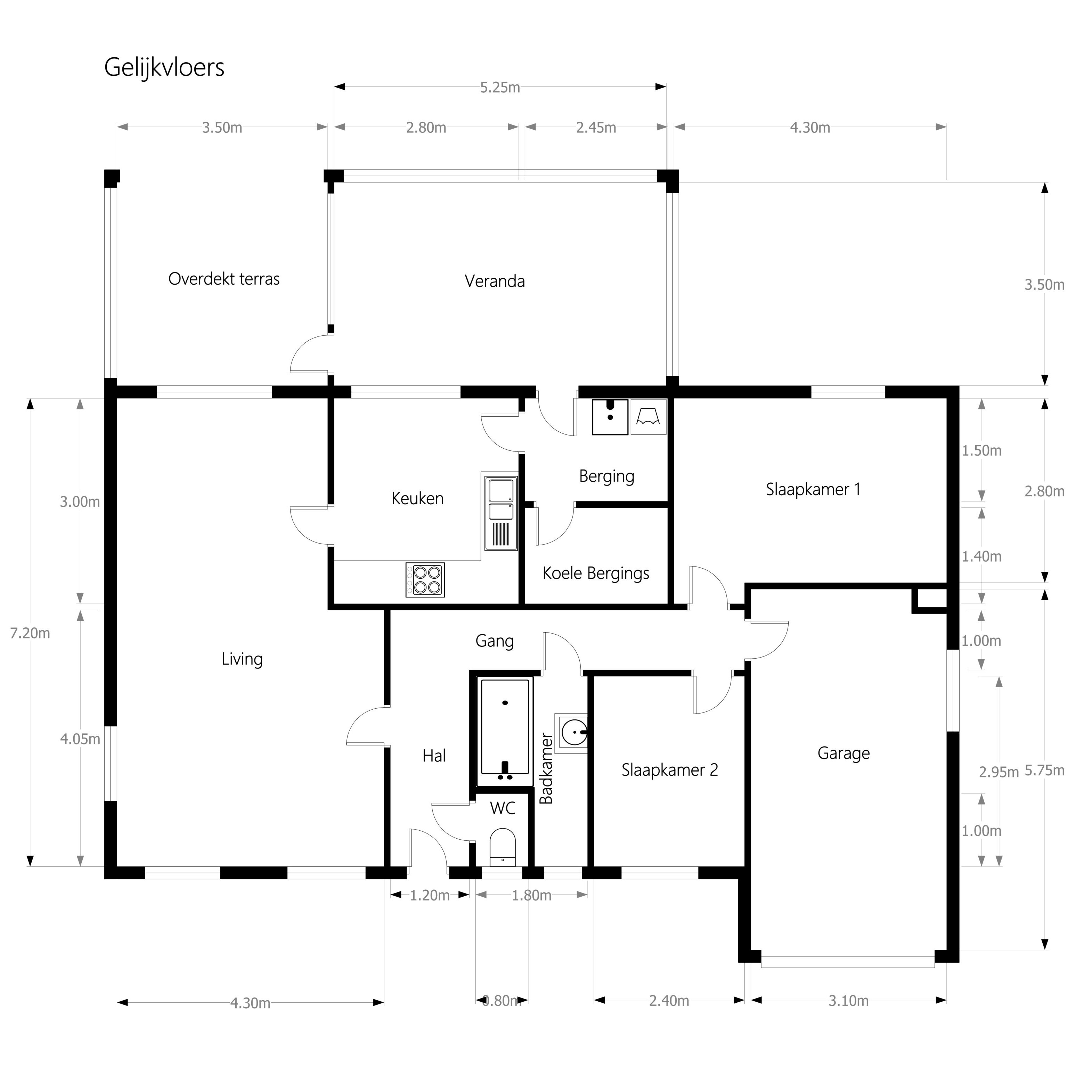 gelijkvloers plan2d